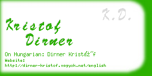 kristof dirner business card